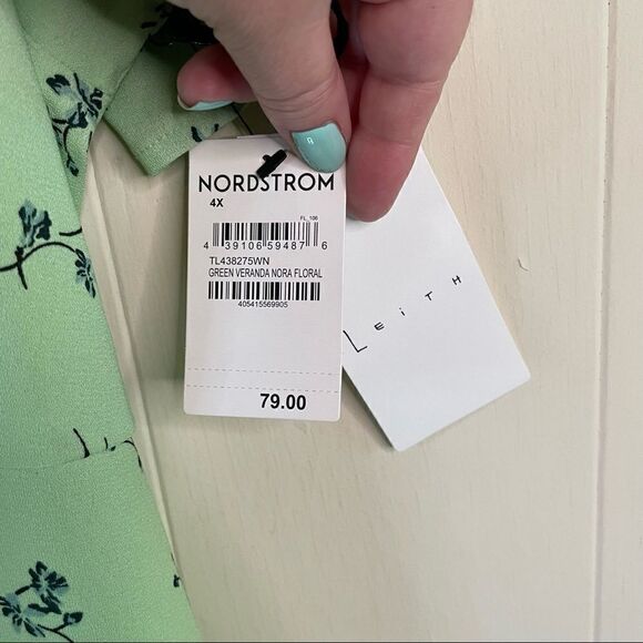 NWT - Leith Green Veranda Noral Floral Maxi Dress - Picture 8 of 9